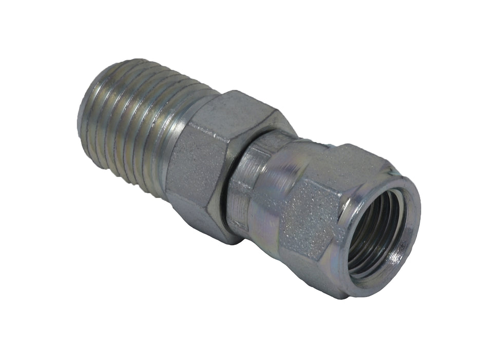 Fem JIC to Male Pipe Swivel Union 9/16"-18 X 1/2"-14