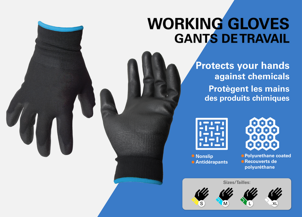 Polyurethane Coates Gloves  Grandeur Medium 12 Pairs