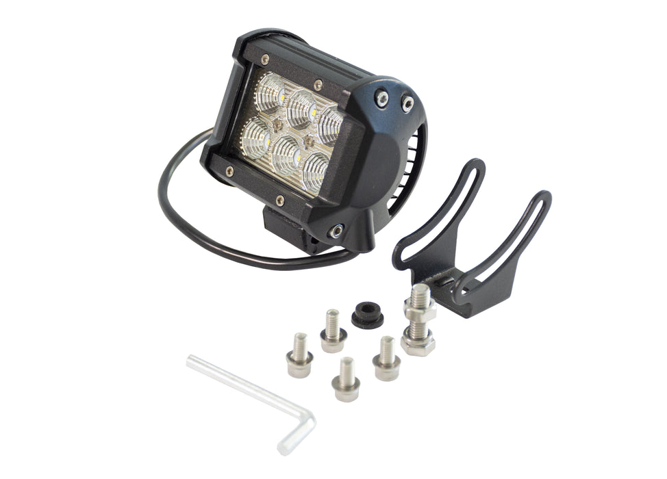 Work Light W 4"x H 4"x D 2" 18 Watts 9-32V 1800LM IP67 LED