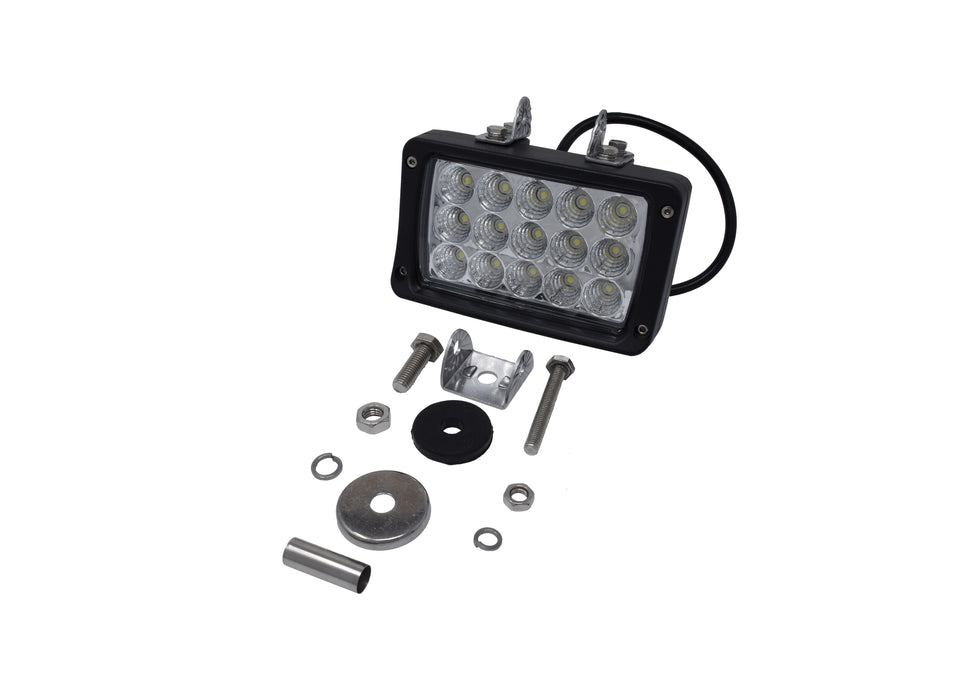 Square Work Light 15/LED 3W 6.25" X 3.75" IP 67 10-30V 2700Lmn