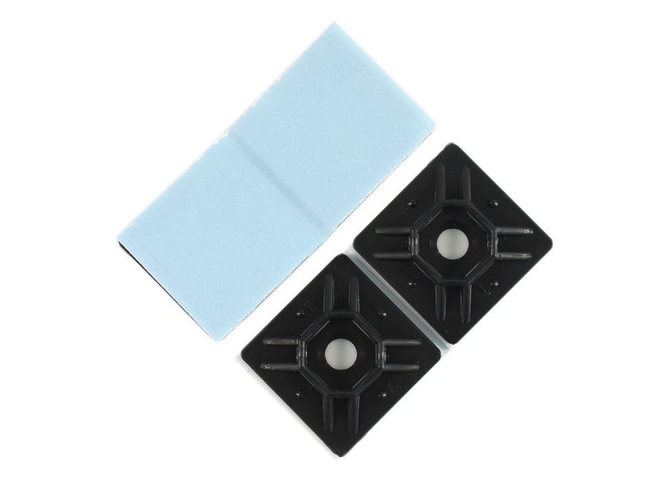 Cable Ties adhesive mount 1" X1" Black Pack/100