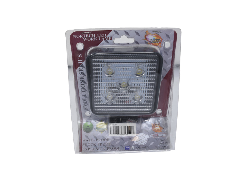 Square Sealed Spot Work LED Light 4"X 4"X 1.9" DEL 10-30V