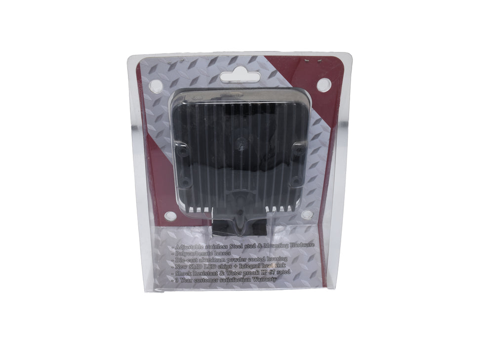 Square Sealed Spot Work LED Light 4"X 4"X 1.9" DEL 10-30V