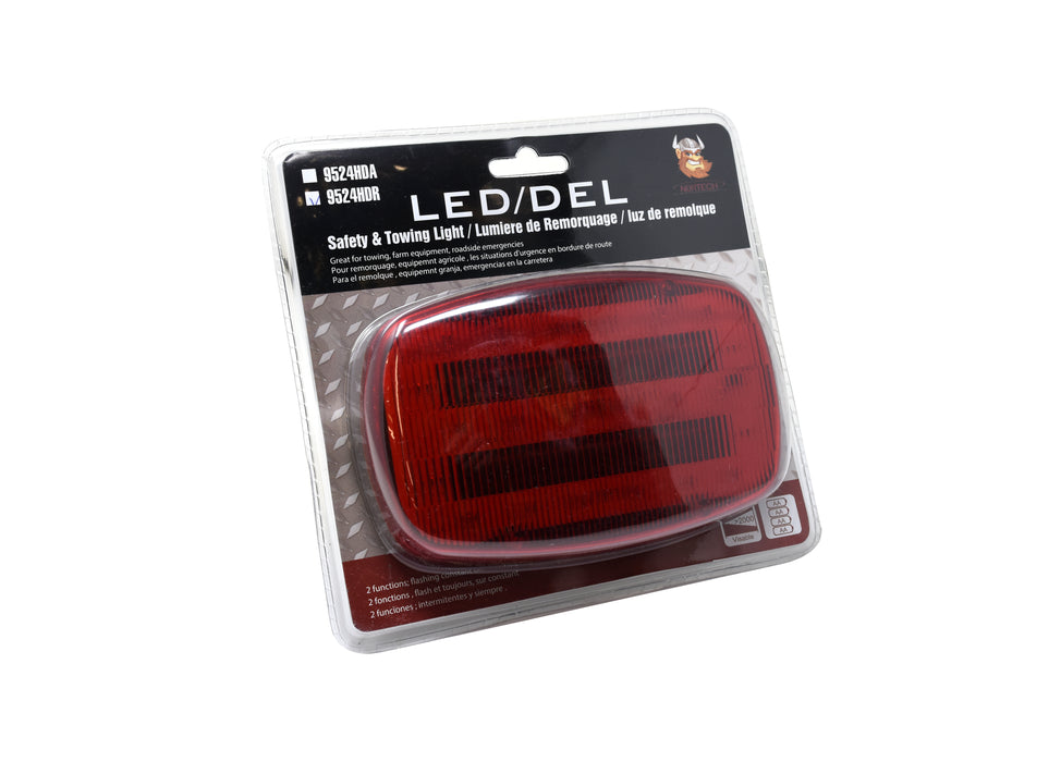 Battery portable LED warning light HEAVY DUTY RED