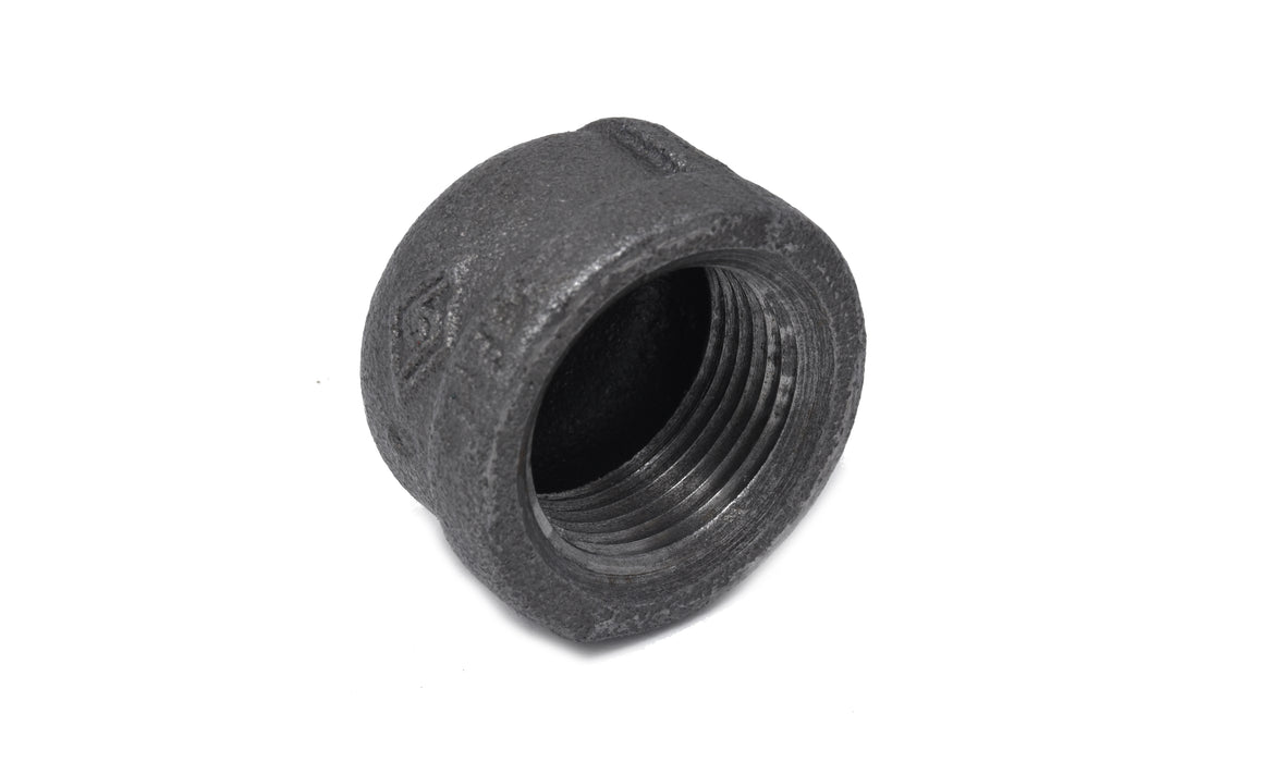 Black Steel Female Cap 1/8" NPT