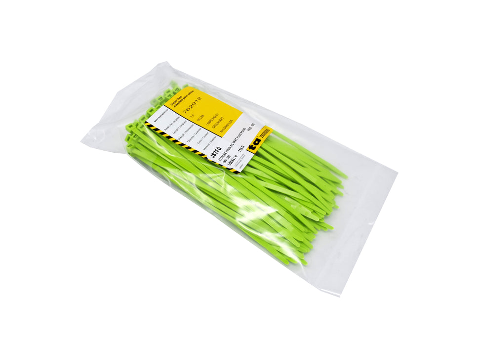 Cable Ties 7.5" fluorescent green Attache pour Câble