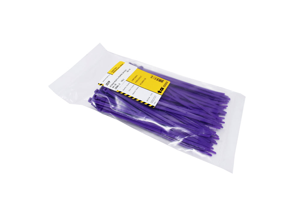 Cable Ties 7,5" X 0,187" 50LB Puple Pack/100