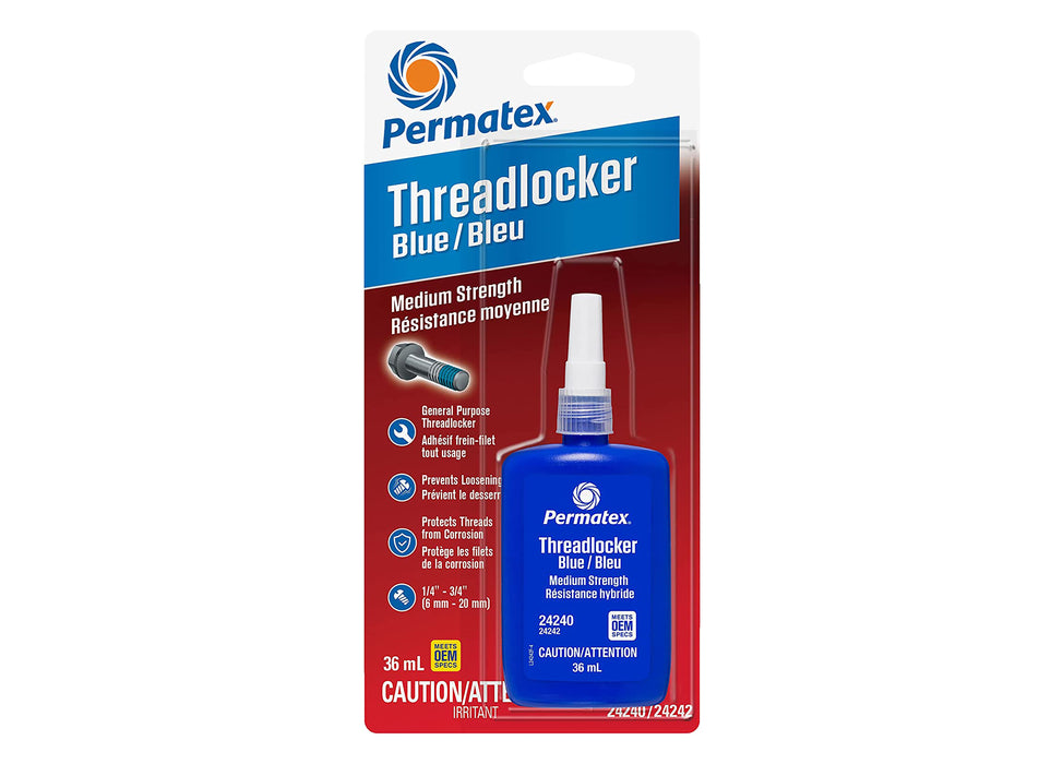 Blue medium strength threadlocker 36ML CARDED BOTTLE