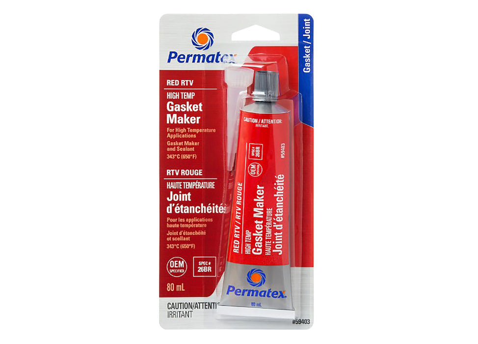 Red high temp. adhesive sealant NO.26-80ML CARDED TUBE