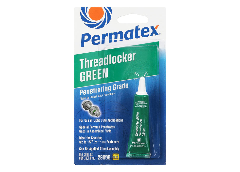 Green penetrating threadlocker 6ML CARDED TUBE