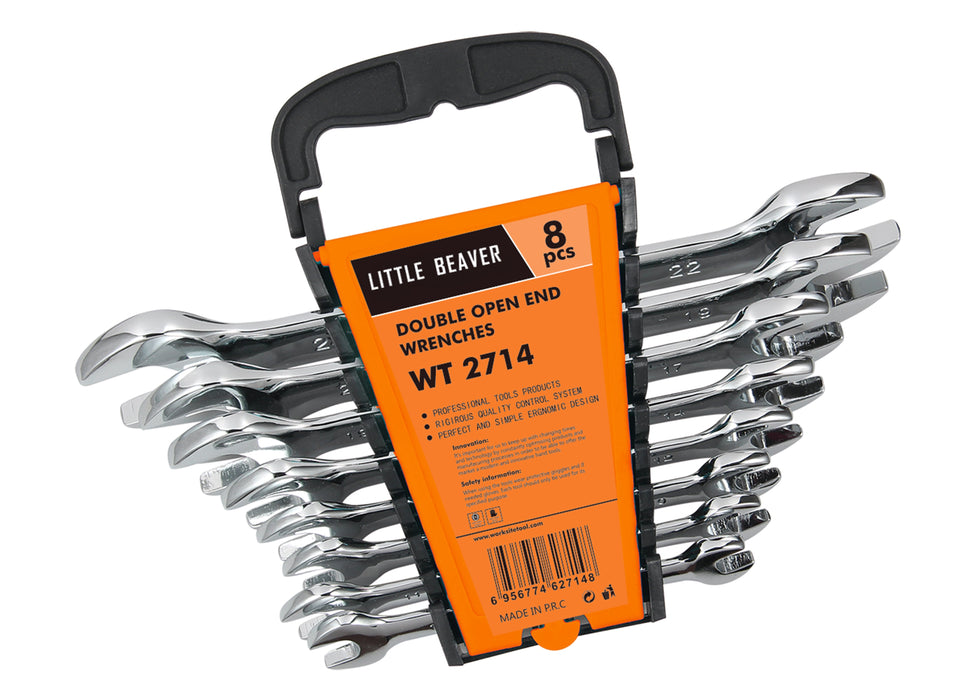 Set of double open end wrenches