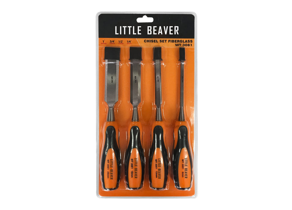 Set of 4 wood chisels